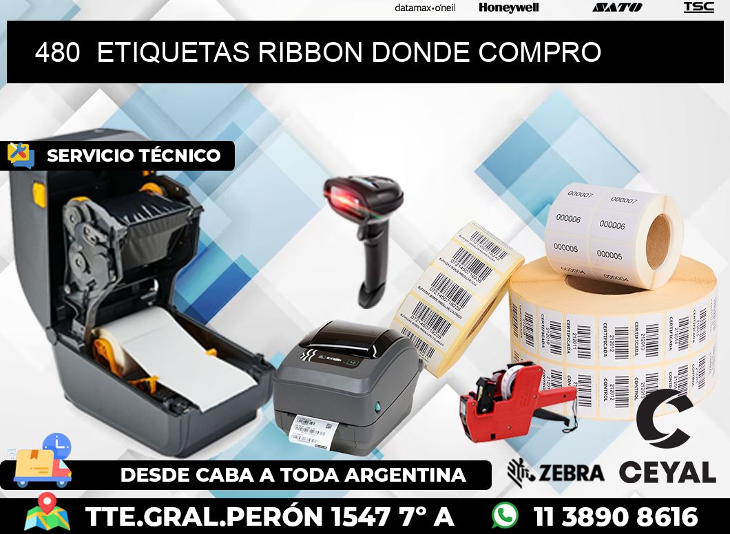 480  ETIQUETAS RIBBON DONDE COMPRO