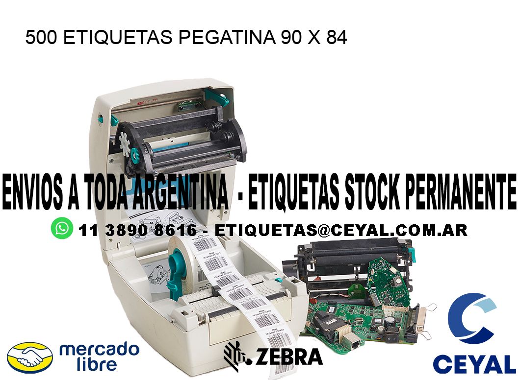 500 ETIQUETAS PEGATINA 90 x 84