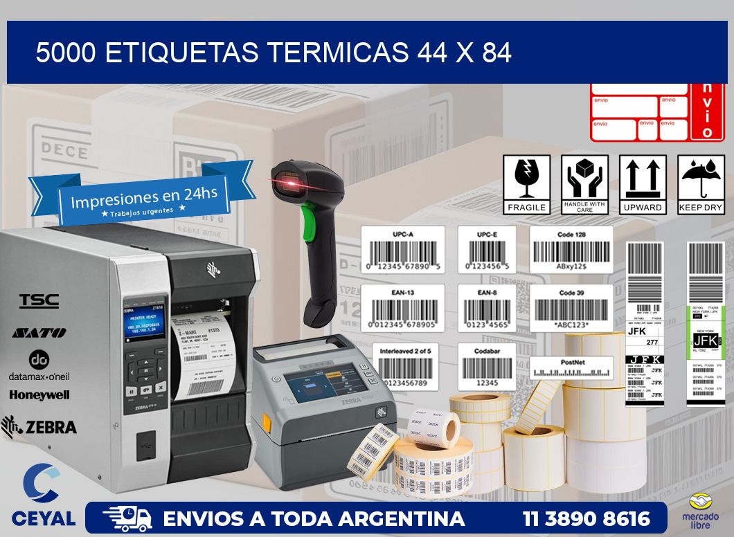 5000 ETIQUETAS TERMICAS 44 x 84