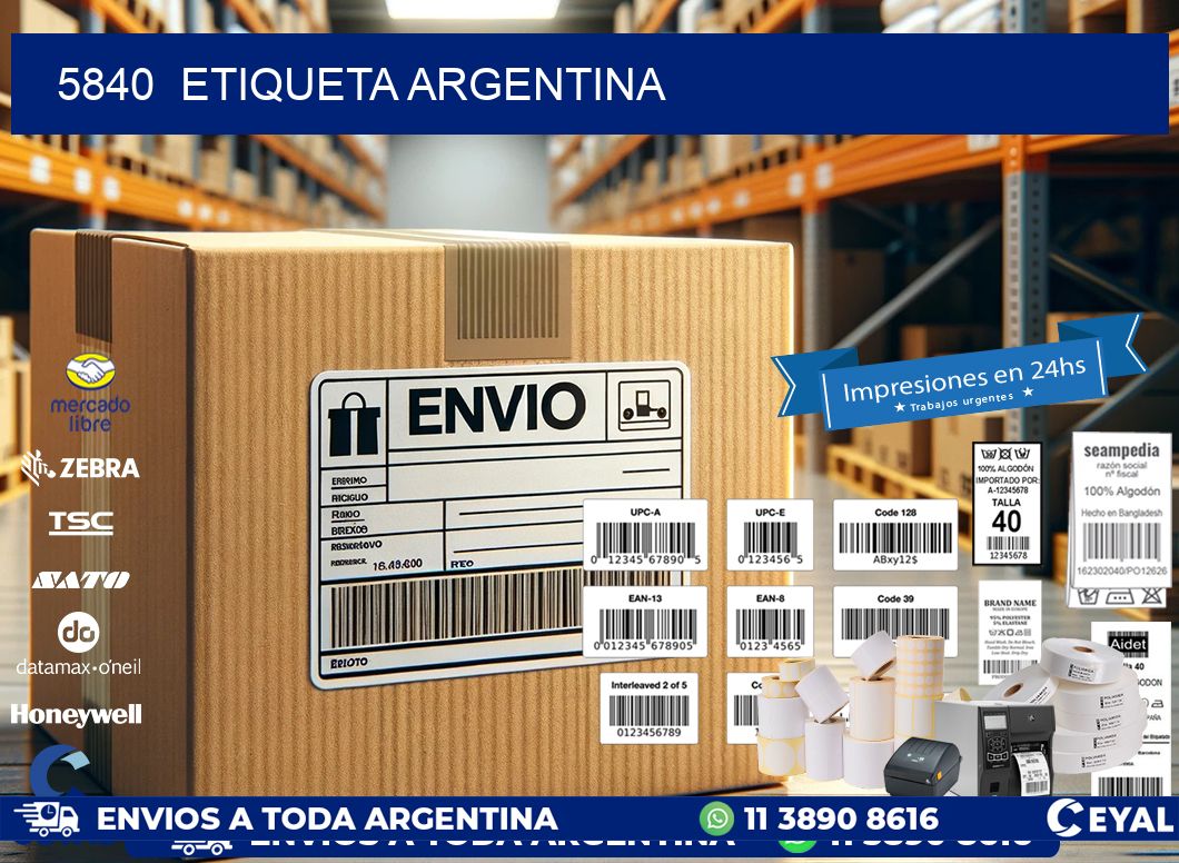 5840  ETIQUETA ARGENTINA
