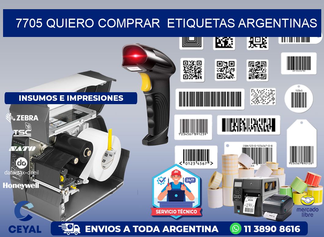 7705 QUIERO COMPRAR  ETIQUETAS ARGENTINAS
