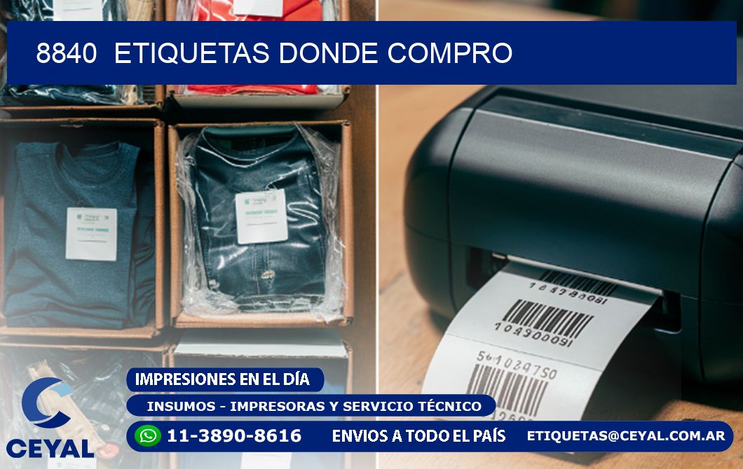 8840  ETIQUETAS DONDE COMPRO