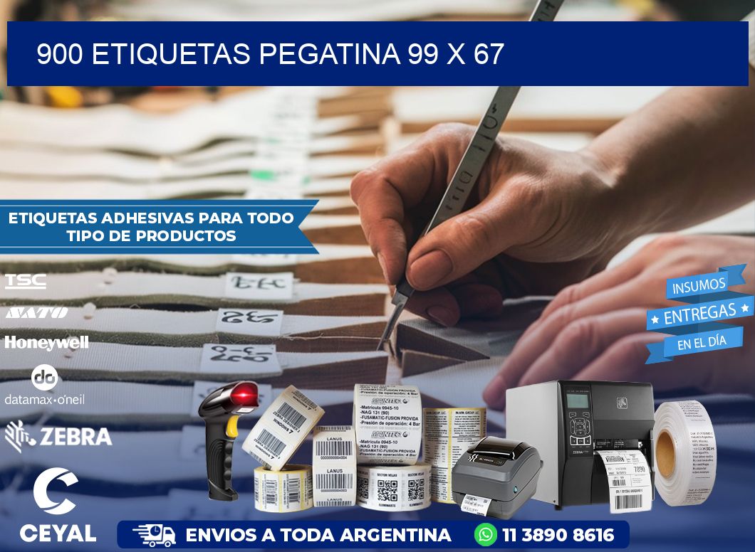900 ETIQUETAS PEGATINA 99 x 67