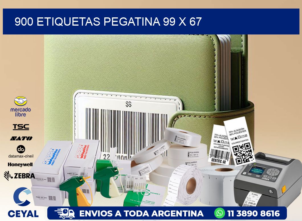 900 ETIQUETAS PEGATINA 99 x 67