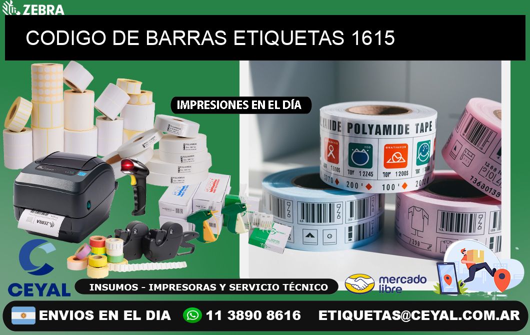 CODIGO DE BARRAS ETIQUETAS 1615