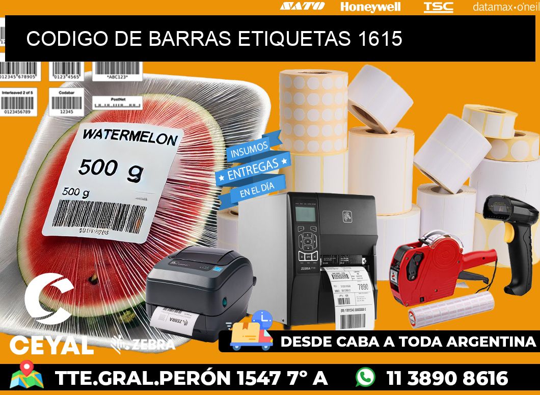 CODIGO DE BARRAS ETIQUETAS 1615