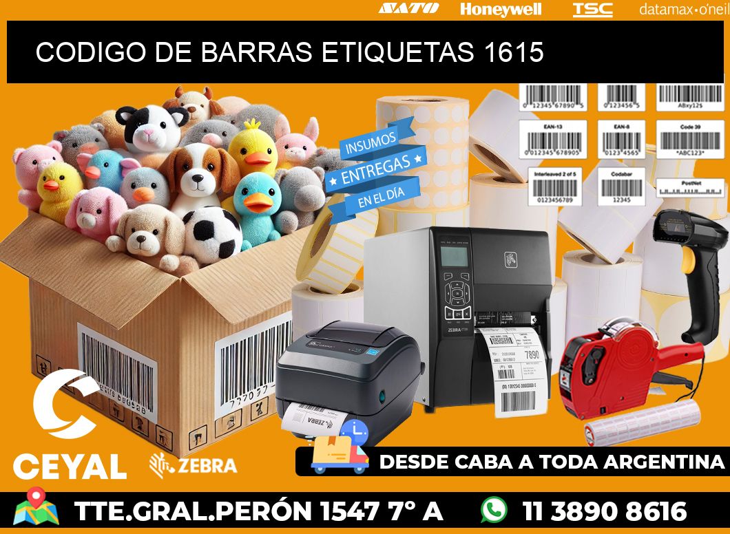 CODIGO DE BARRAS ETIQUETAS 1615