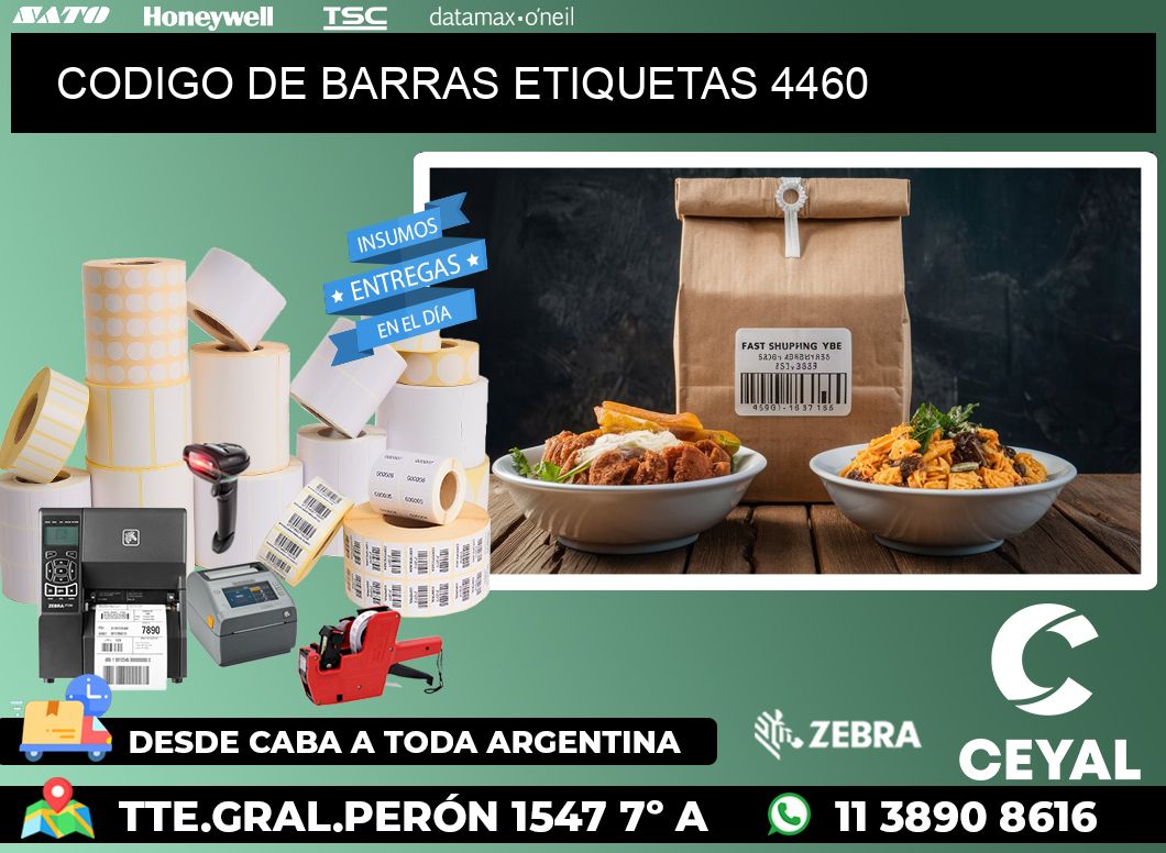 CODIGO DE BARRAS ETIQUETAS 4460