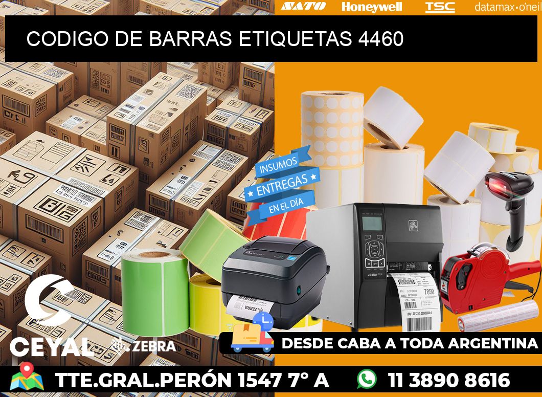 CODIGO DE BARRAS ETIQUETAS 4460