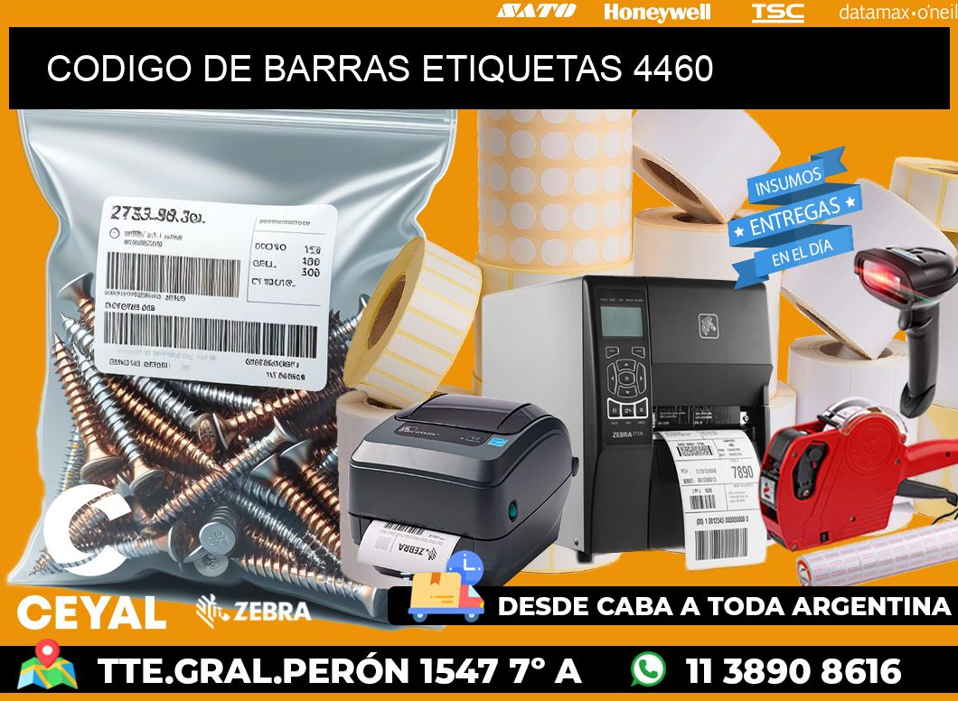 CODIGO DE BARRAS ETIQUETAS 4460