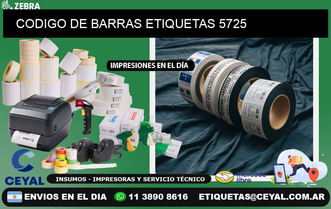 CODIGO DE BARRAS ETIQUETAS 5725
