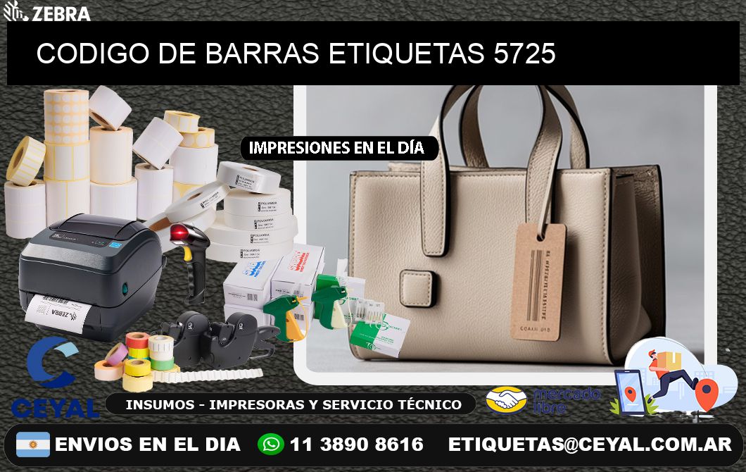CODIGO DE BARRAS ETIQUETAS 5725