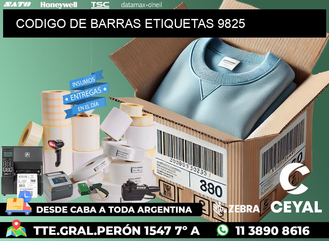 CODIGO DE BARRAS ETIQUETAS 9825