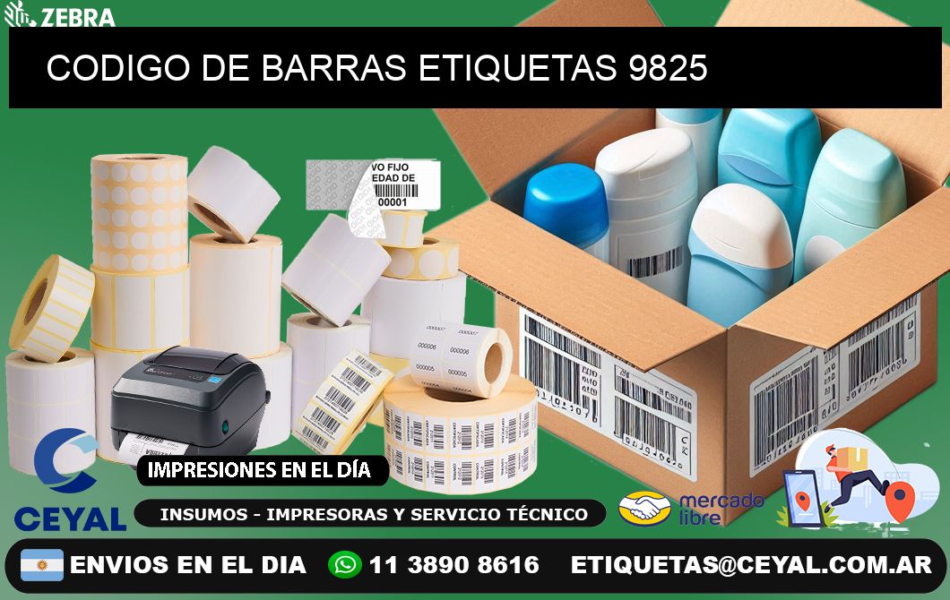CODIGO DE BARRAS ETIQUETAS 9825
