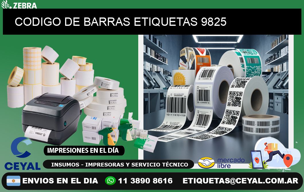 CODIGO DE BARRAS ETIQUETAS 9825