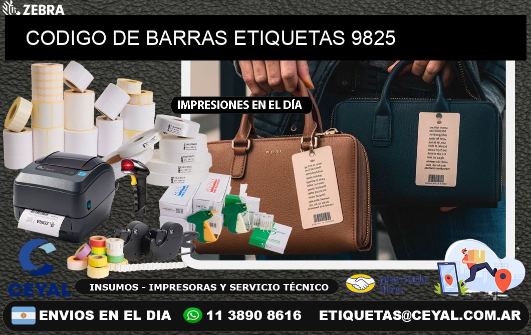 CODIGO DE BARRAS ETIQUETAS 9825