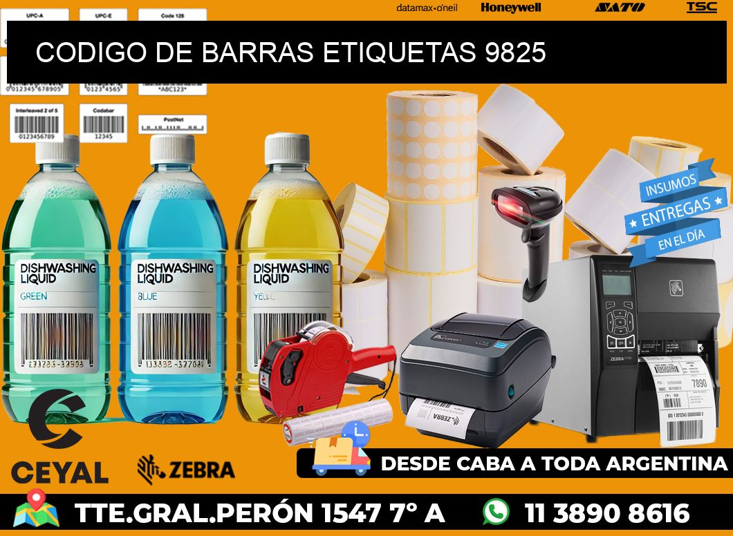 CODIGO DE BARRAS ETIQUETAS 9825