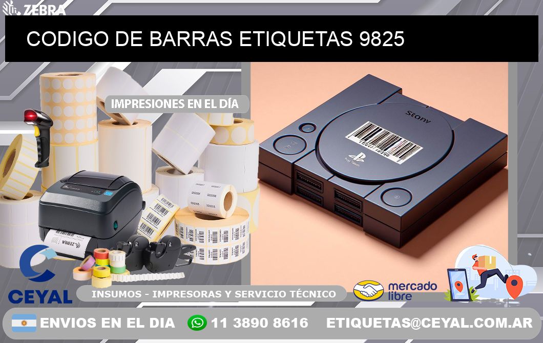 CODIGO DE BARRAS ETIQUETAS 9825