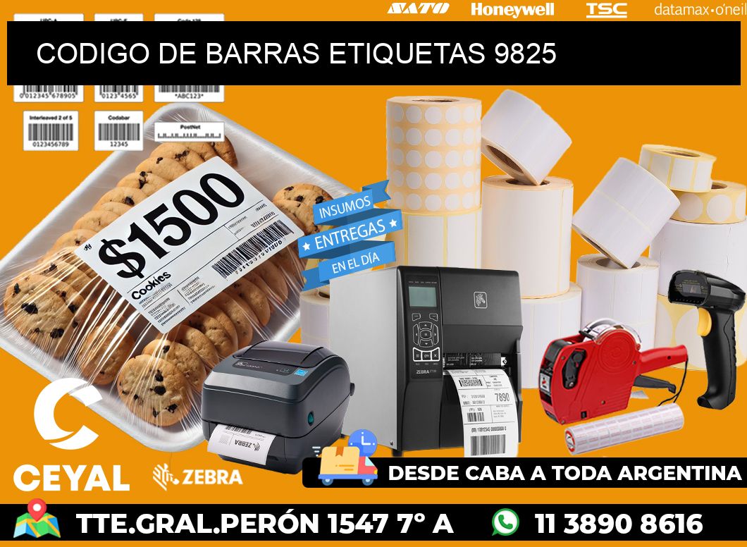 CODIGO DE BARRAS ETIQUETAS 9825