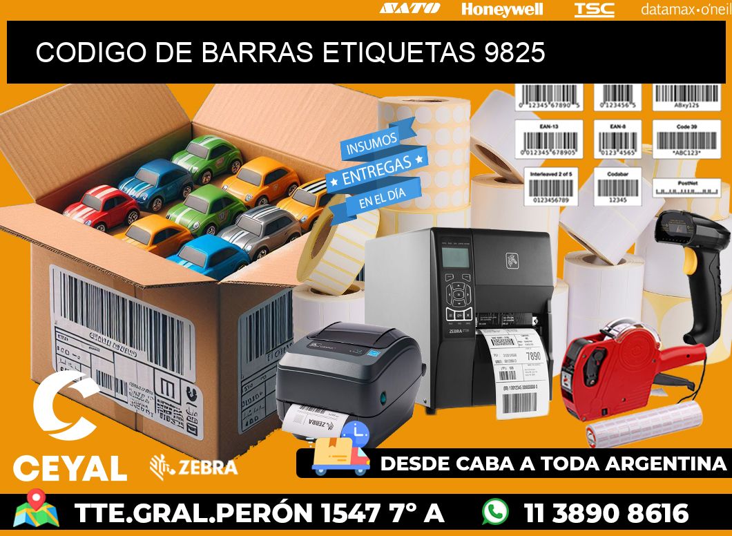 CODIGO DE BARRAS ETIQUETAS 9825
