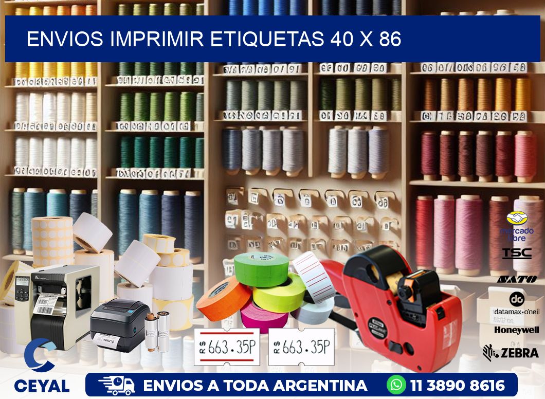 ENVIOS IMPRIMIR ETIQUETAS 40 x 86