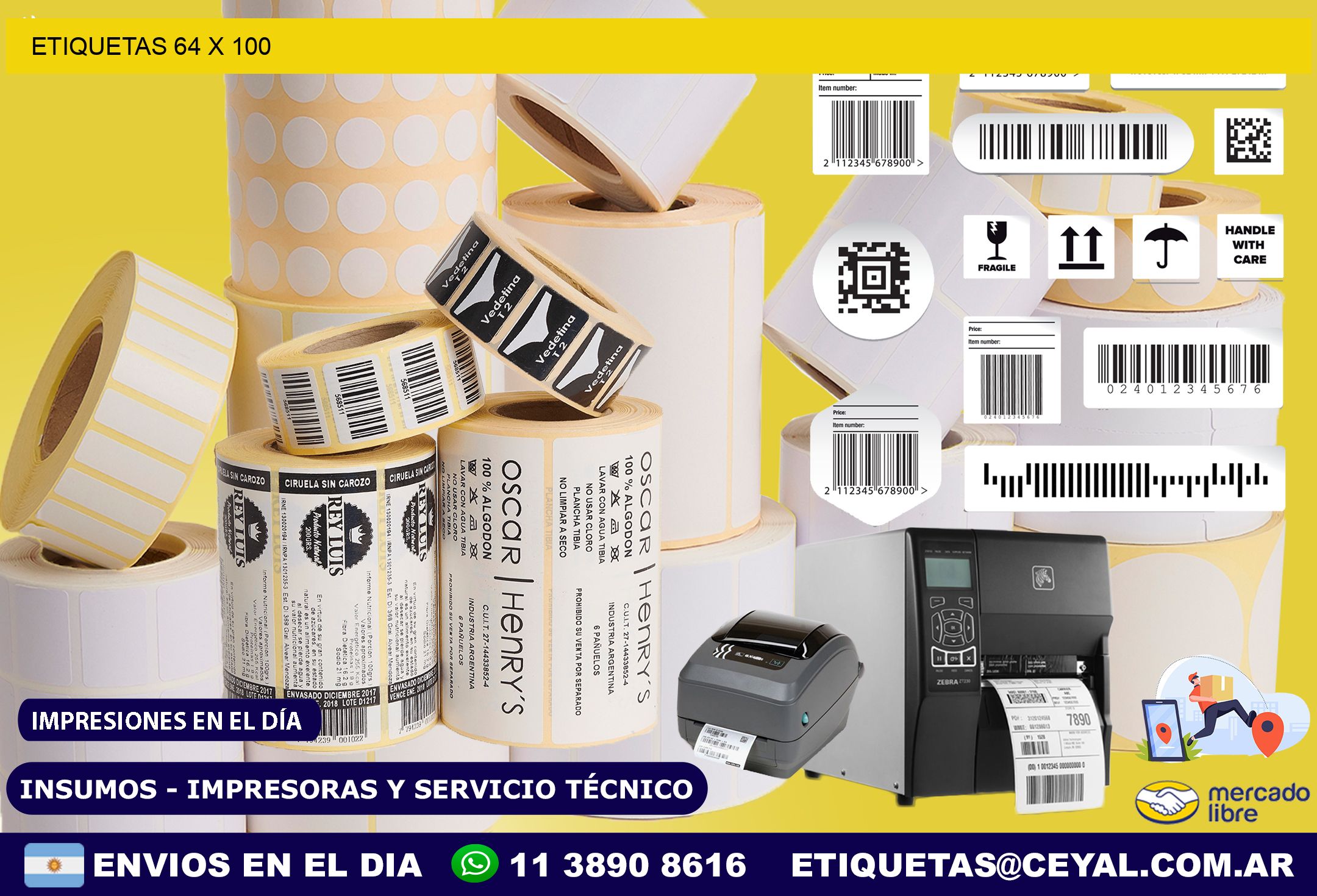 ETIQUETAS 64 x 100