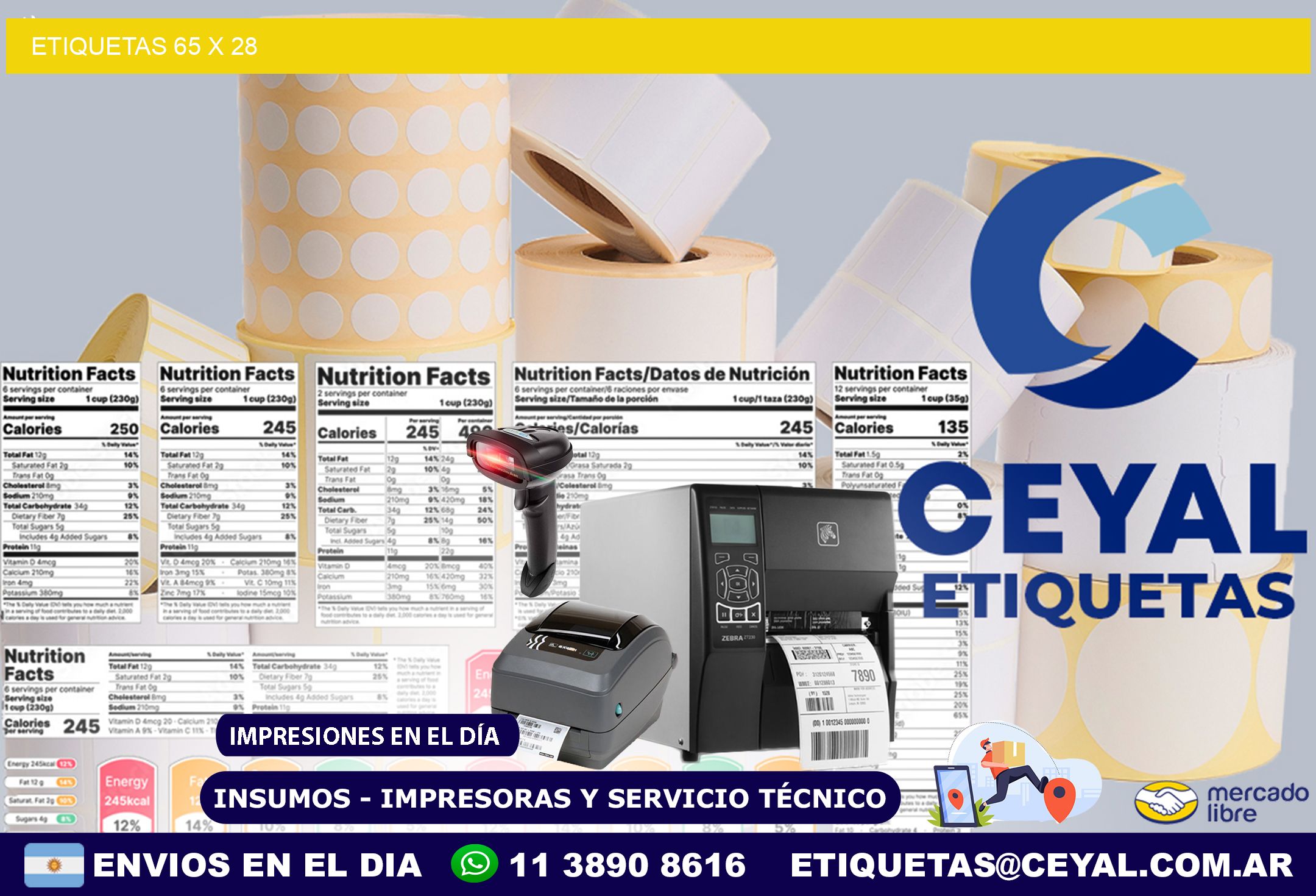 ETIQUETAS 65 x 28