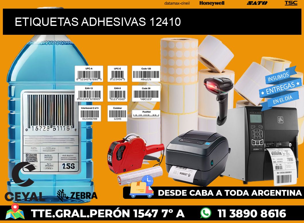 ETIQUETAS ADHESIVAS 12410