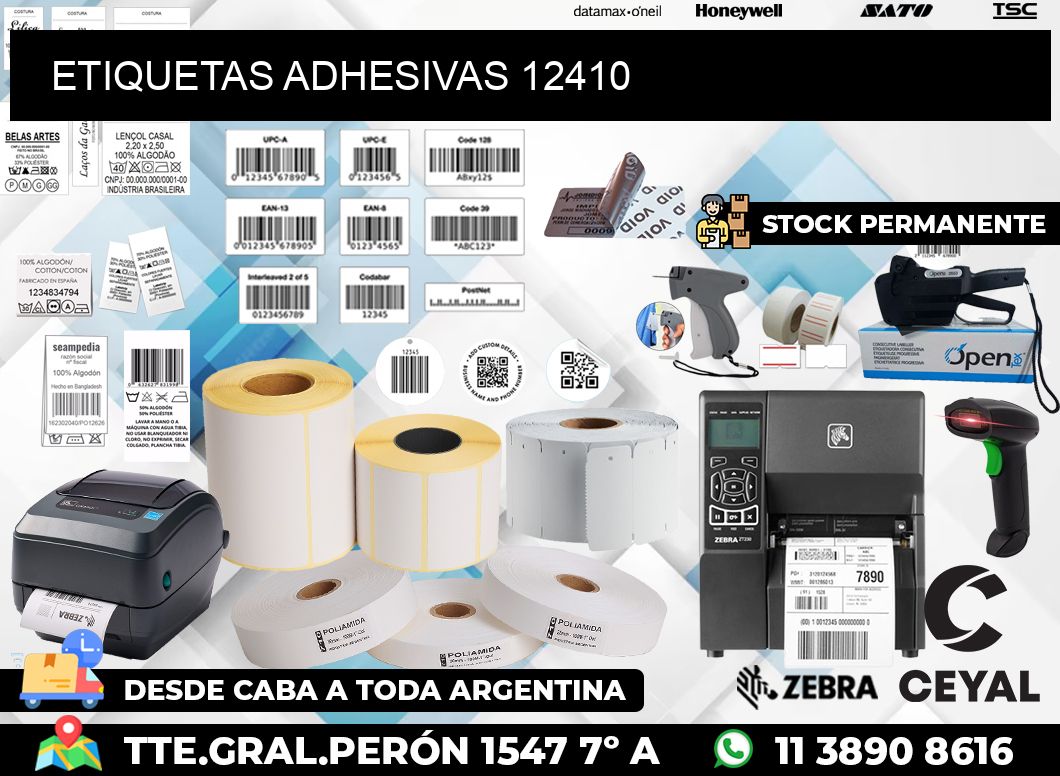 ETIQUETAS ADHESIVAS 12410