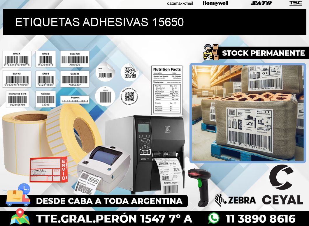 ETIQUETAS ADHESIVAS 15650