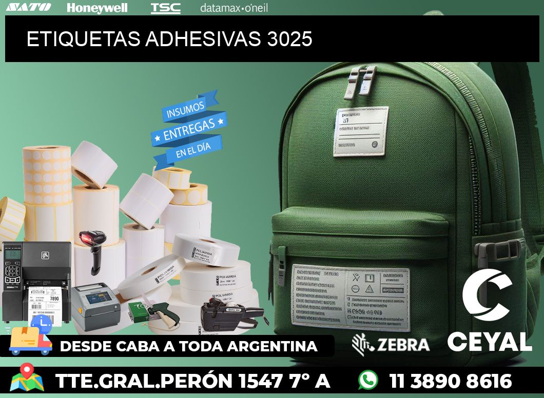 ETIQUETAS ADHESIVAS 3025