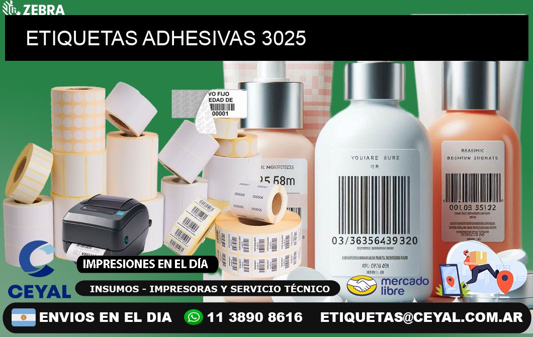 ETIQUETAS ADHESIVAS 3025