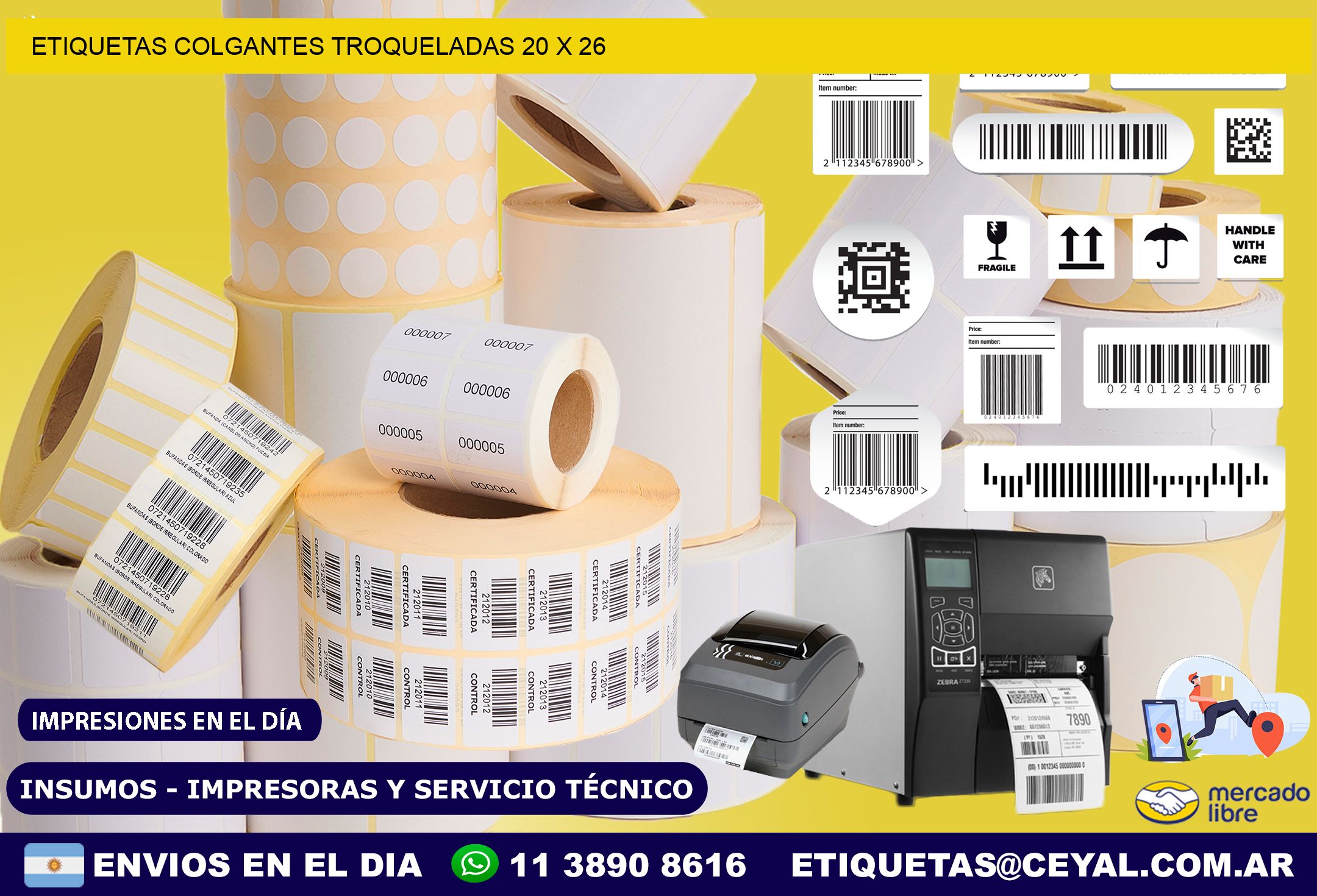 ETIQUETAS COLGANTES TROQUELADAS 20 x 26