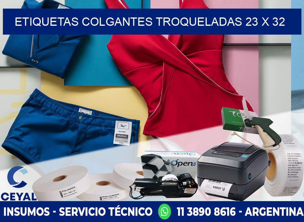 ETIQUETAS COLGANTES TROQUELADAS 23 x 32