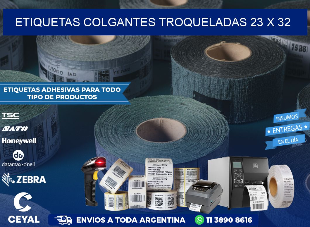 ETIQUETAS COLGANTES TROQUELADAS 23 x 32