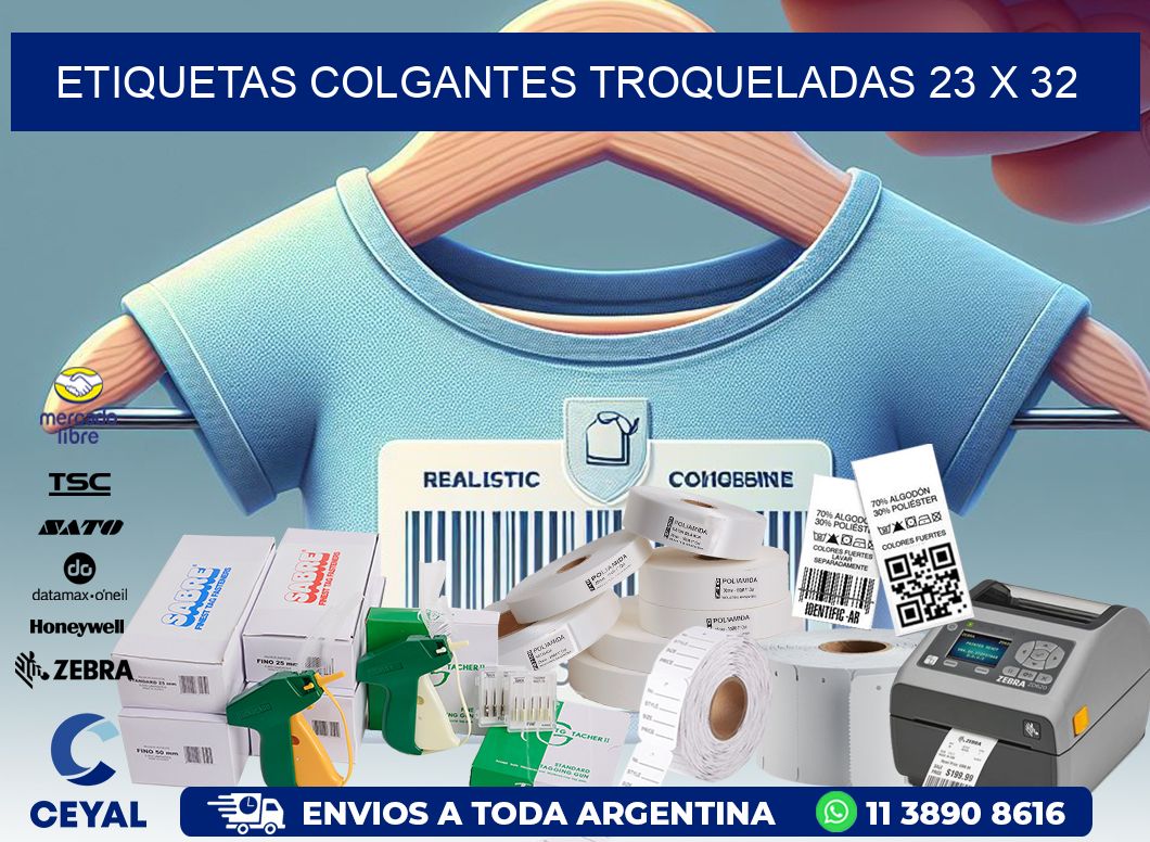 ETIQUETAS COLGANTES TROQUELADAS 23 x 32