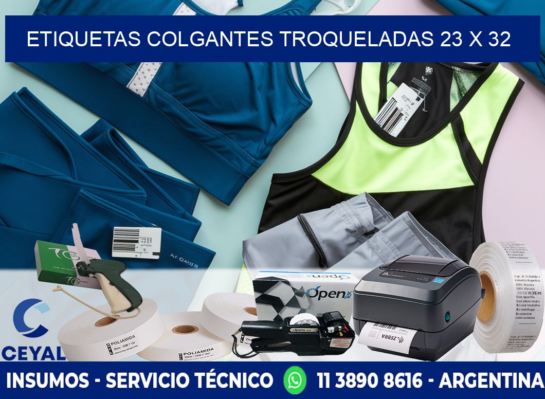 ETIQUETAS COLGANTES TROQUELADAS 23 x 32