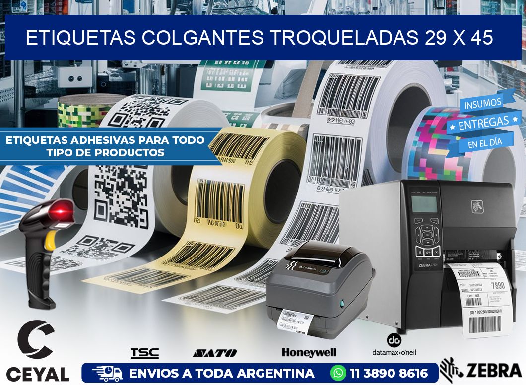 ETIQUETAS COLGANTES TROQUELADAS 29 x 45