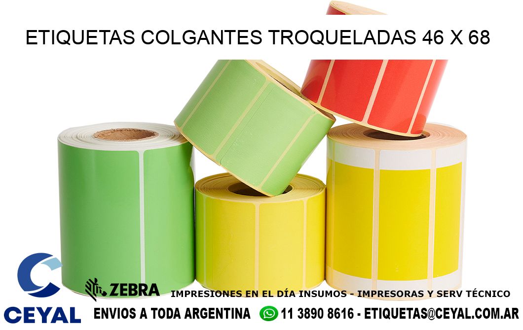 ETIQUETAS COLGANTES TROQUELADAS 46 x 68