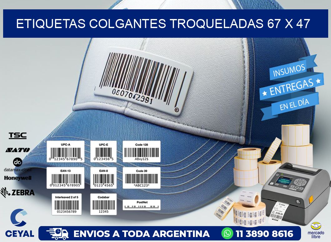 ETIQUETAS COLGANTES TROQUELADAS 67 x 47
