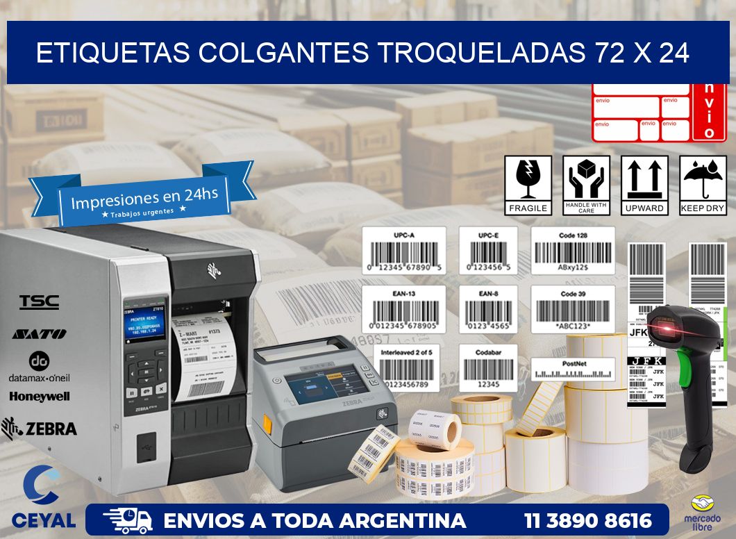 ETIQUETAS COLGANTES TROQUELADAS 72 x 24