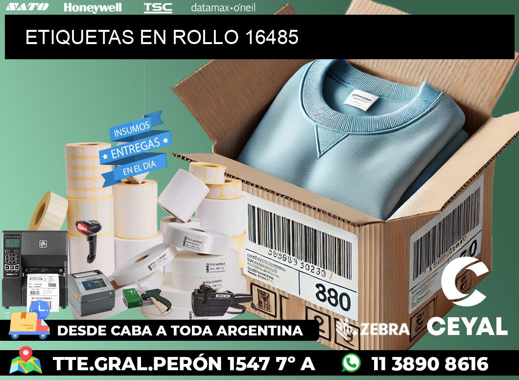 ETIQUETAS EN ROLLO 16485