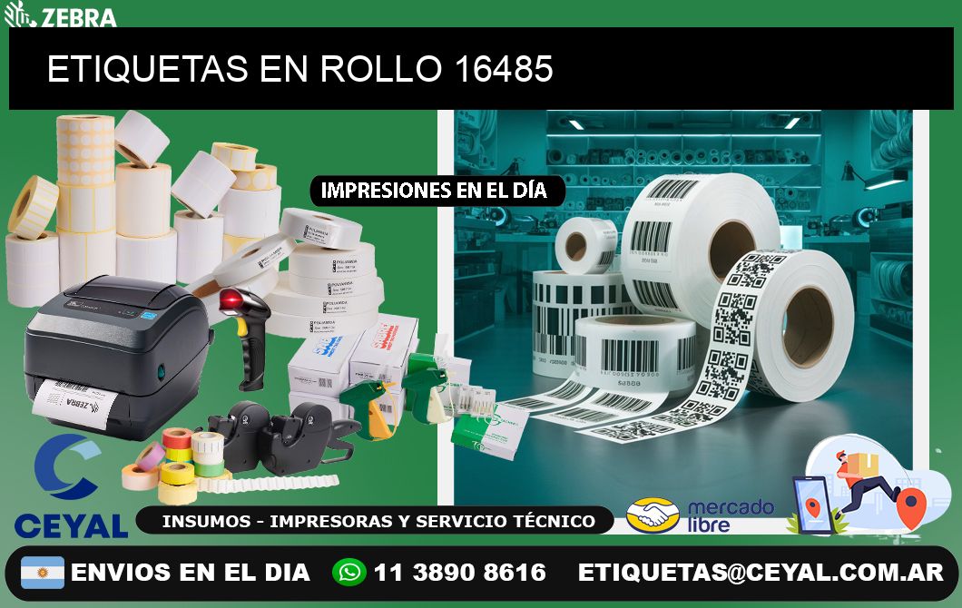 ETIQUETAS EN ROLLO 16485