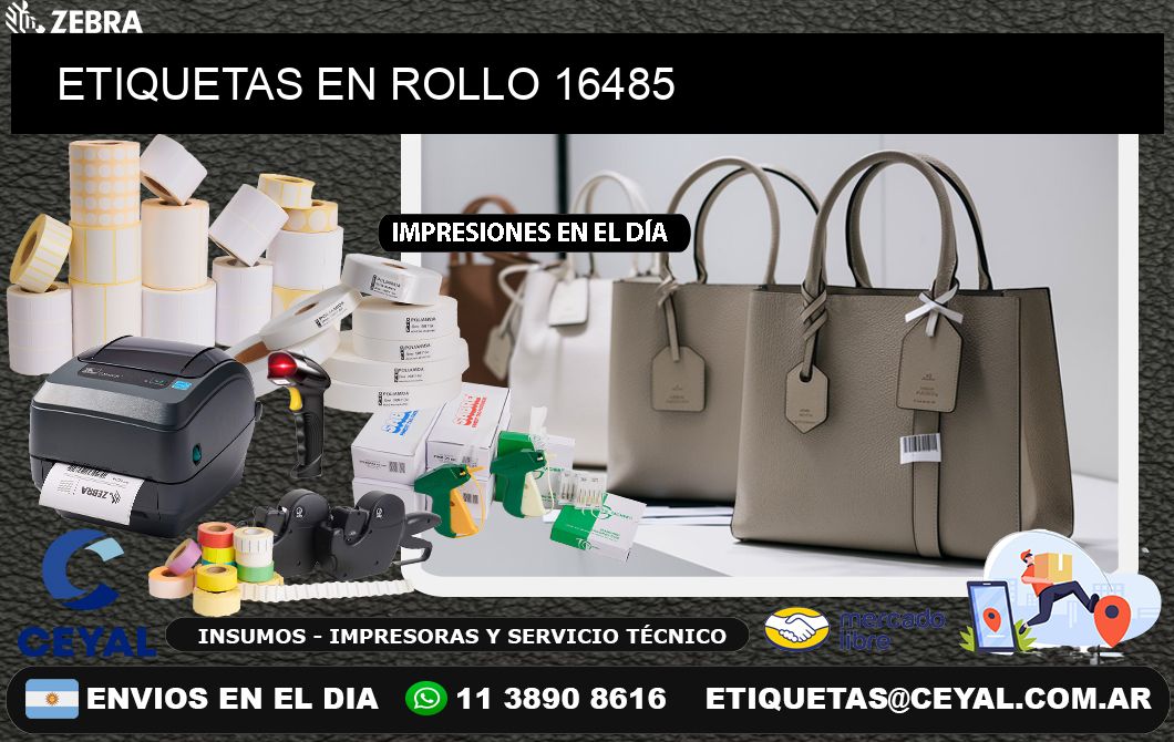 ETIQUETAS EN ROLLO 16485