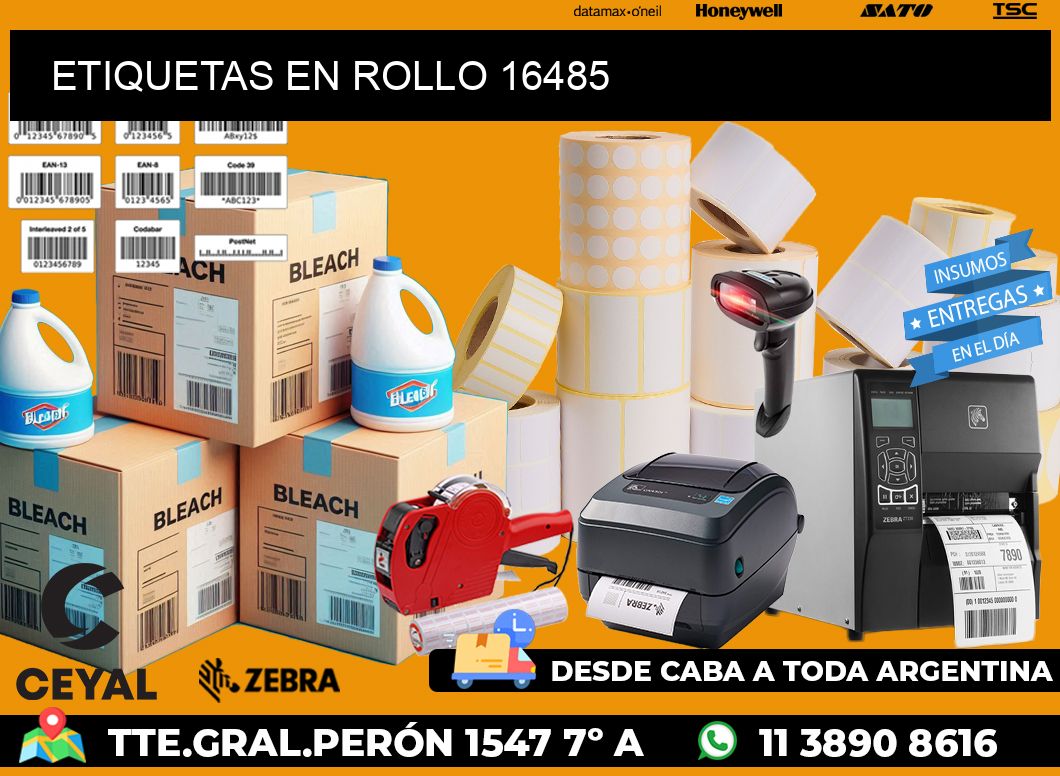 ETIQUETAS EN ROLLO 16485