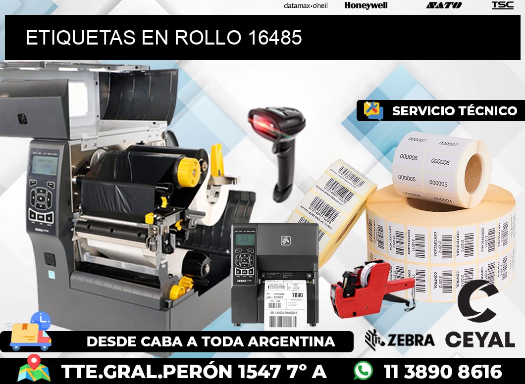 ETIQUETAS EN ROLLO 16485