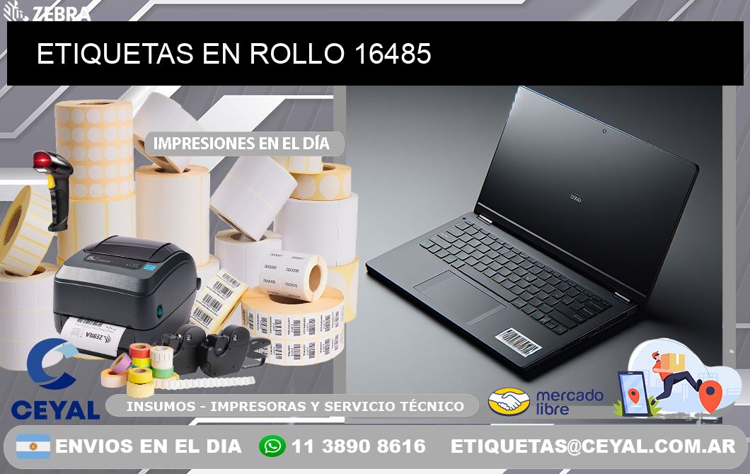 ETIQUETAS EN ROLLO 16485