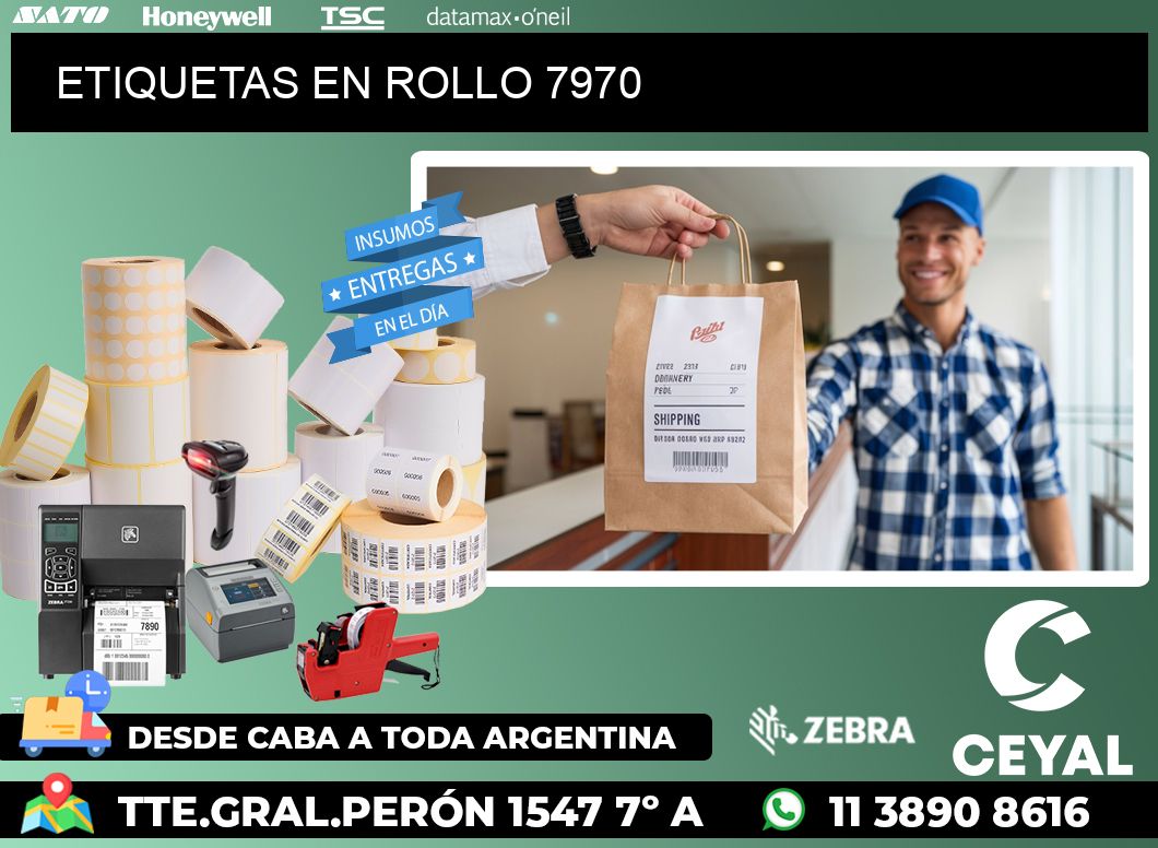 ETIQUETAS EN ROLLO 7970