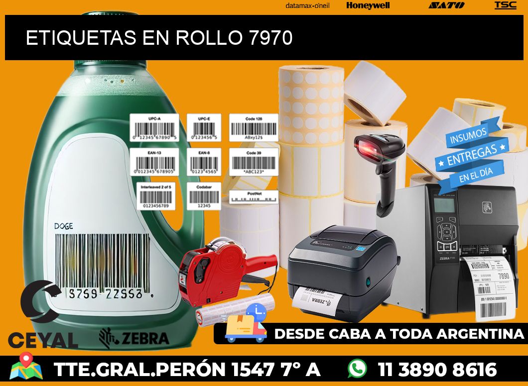 ETIQUETAS EN ROLLO 7970