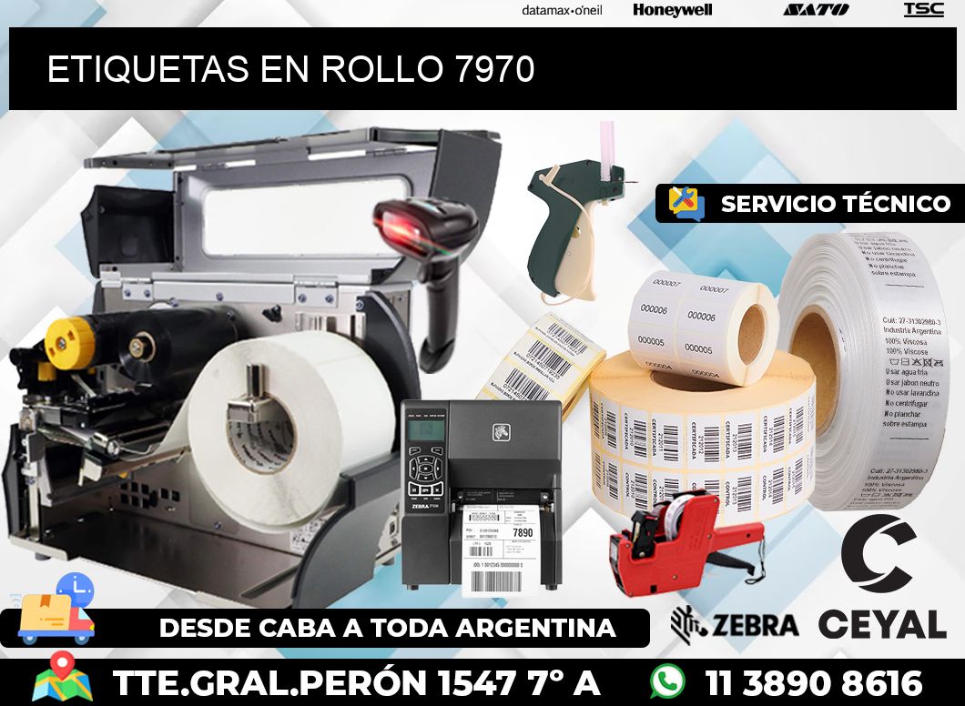 ETIQUETAS EN ROLLO 7970